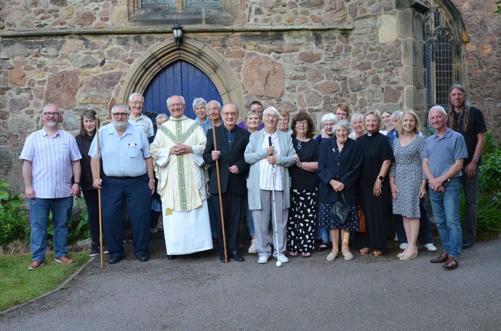 The congregation of St Michael & All Angels gathered outside church on Ascension Day 2025